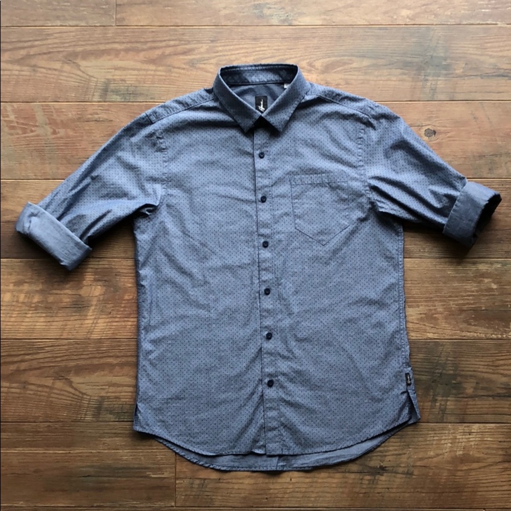 Howe men's blue button up casual shirt